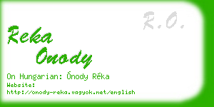 reka onody business card